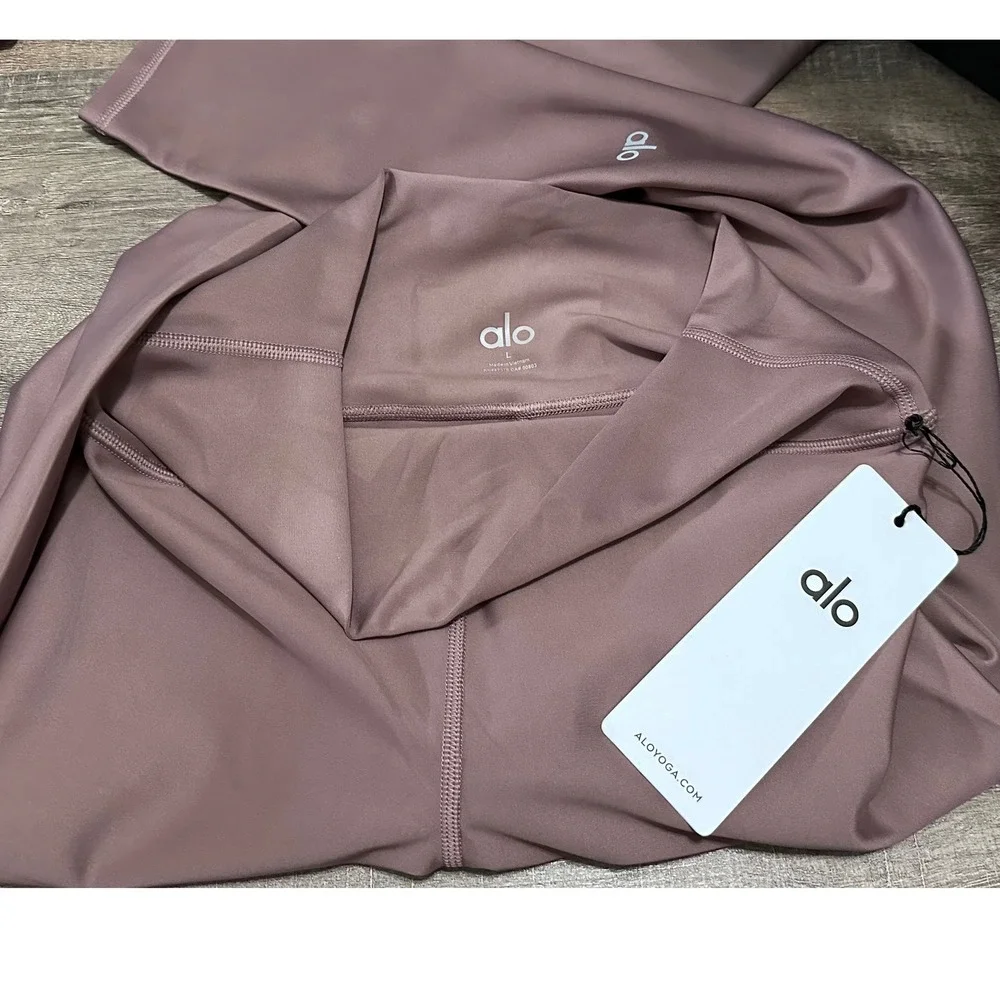 Alo Yoga 7/8 High-Waist Airlift Legging Mushroom  Size Large  NWT